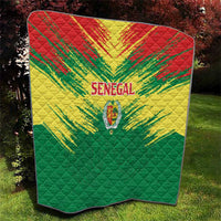 Senegal Rugby Quilt Lion With Coat Of Arms - African Pattern
