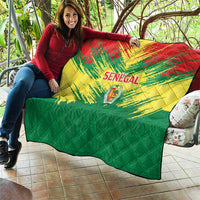 Senegal Rugby Quilt Lion With Coat Of Arms - African Pattern