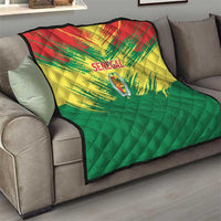 Senegal Rugby Quilt Lion With Coat Of Arms - African Pattern
