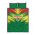 Senegal Rugby Quilt Bed Set Lion With Coat Of Arms - African Pattern