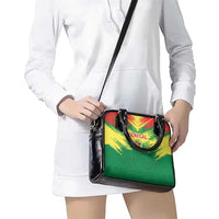 Senegal Rugby Shoulder Handbag Lion With Coat Of Arms - African Pattern