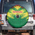 Senegal Rugby Spare Tire Cover Lion With Coat Of Arms - African Pattern