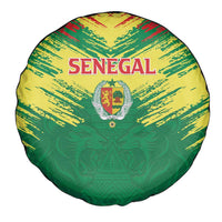 Senegal Rugby Spare Tire Cover Lion With Coat Of Arms - African Pattern