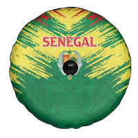 Senegal Rugby Spare Tire Cover Lion With Coat Of Arms - African Pattern