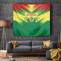 Senegal Rugby Tapestry Lion With Coat Of Arms - African Pattern
