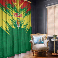 Senegal Rugby Window Curtain Lion With Coat Of Arms - African Pattern