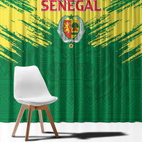 Senegal Rugby Window Curtain Lion With Coat Of Arms - African Pattern