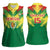 Senegal Rugby Custom Women Sleeveless Polo Shirt Lion With Coat Of Arms - African Pattern
