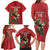 Morocco Rugby Custom Family Matching Long Sleeve Bodycon Dress and Hawaiian Shirt Lion Mascot Green Star