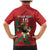 Morocco Rugby Custom Family Matching Mermaid Dress and Hawaiian Shirt Lion Mascot Green Star