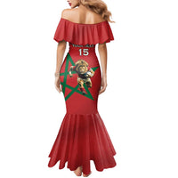 Morocco Rugby Custom Mermaid Dress Lion Mascot Green Star