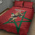 Morocco Rugby Custom Quilt Bed Set Lion Mascot Green Star