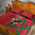 Morocco Rugby Custom Quilt Bed Set Lion Mascot Green Star