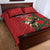 Morocco Rugby Custom Quilt Bed Set Lion Mascot Green Star