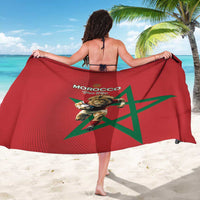 Morocco Rugby Custom Sarong Lion Mascot Green Star