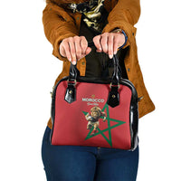 Morocco Rugby Custom Shoulder Handbag Lion Mascot Green Star