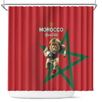 Morocco Rugby Custom Shower Curtain Lion Mascot Green Star