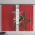 Morocco Rugby Custom Window Curtain Lion Mascot Green Star