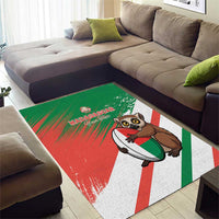 Madagascar Rugby Custom Area Rug Go Les Makis - Wonder Print Shop