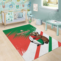 Madagascar Rugby Custom Area Rug Go Les Makis - Wonder Print Shop