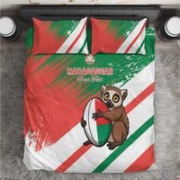 Madagascar Rugby Custom Bedding Set Go Les Makis - Wonder Print Shop