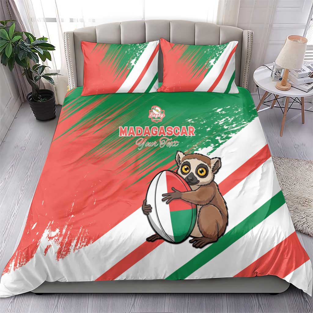 Madagascar Rugby Custom Bedding Set Go Les Makis - Wonder Print Shop