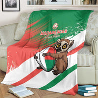 Madagascar Rugby Custom Blanket Go Les Makis - Wonder Print Shop