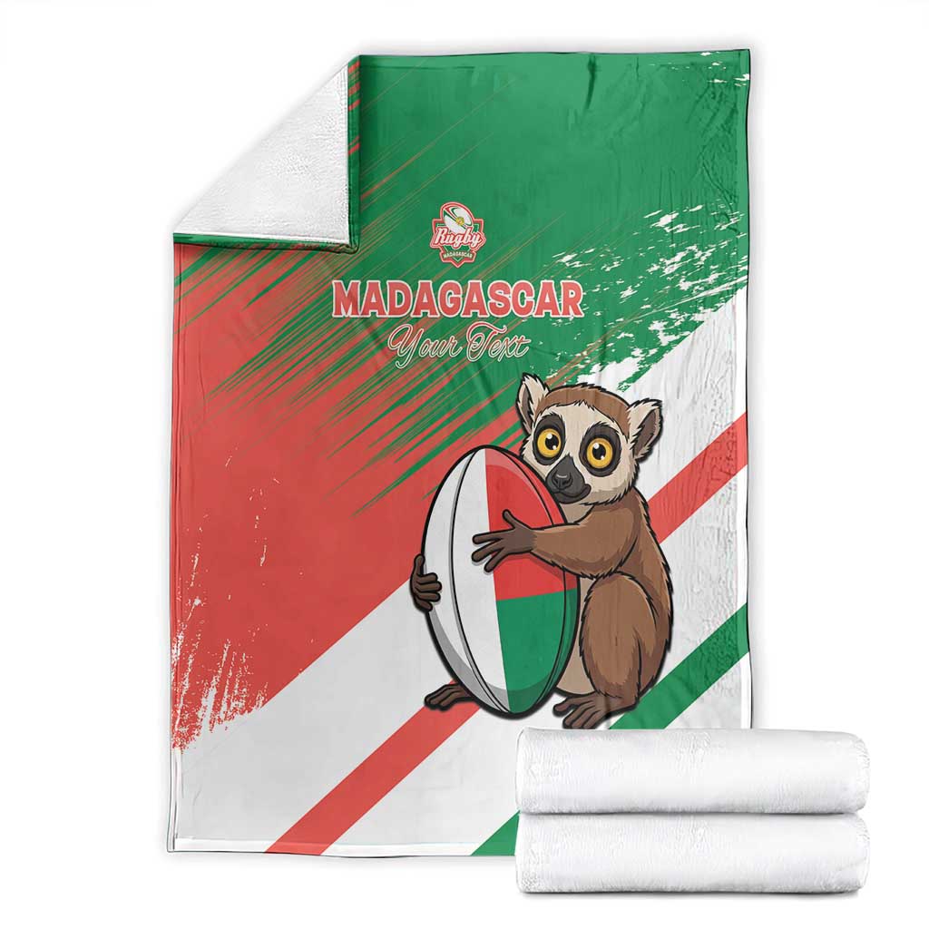 Madagascar Rugby Custom Blanket Go Les Makis - Wonder Print Shop