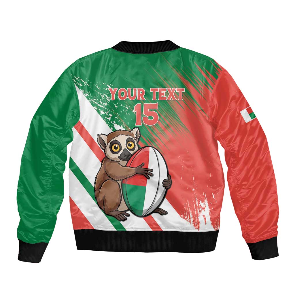 Madagascar Rugby Custom Bomber Jacket Go Les Makis - Wonder Print Shop