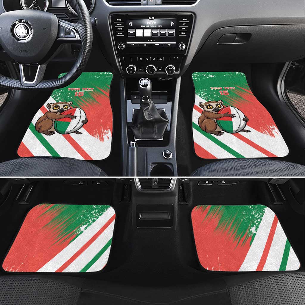 Madagascar Rugby Custom Car Mats Go Les Makis - Wonder Print Shop