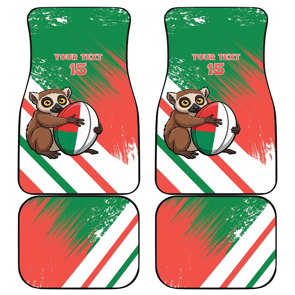 Madagascar Rugby Custom Car Mats Go Les Makis - Wonder Print Shop