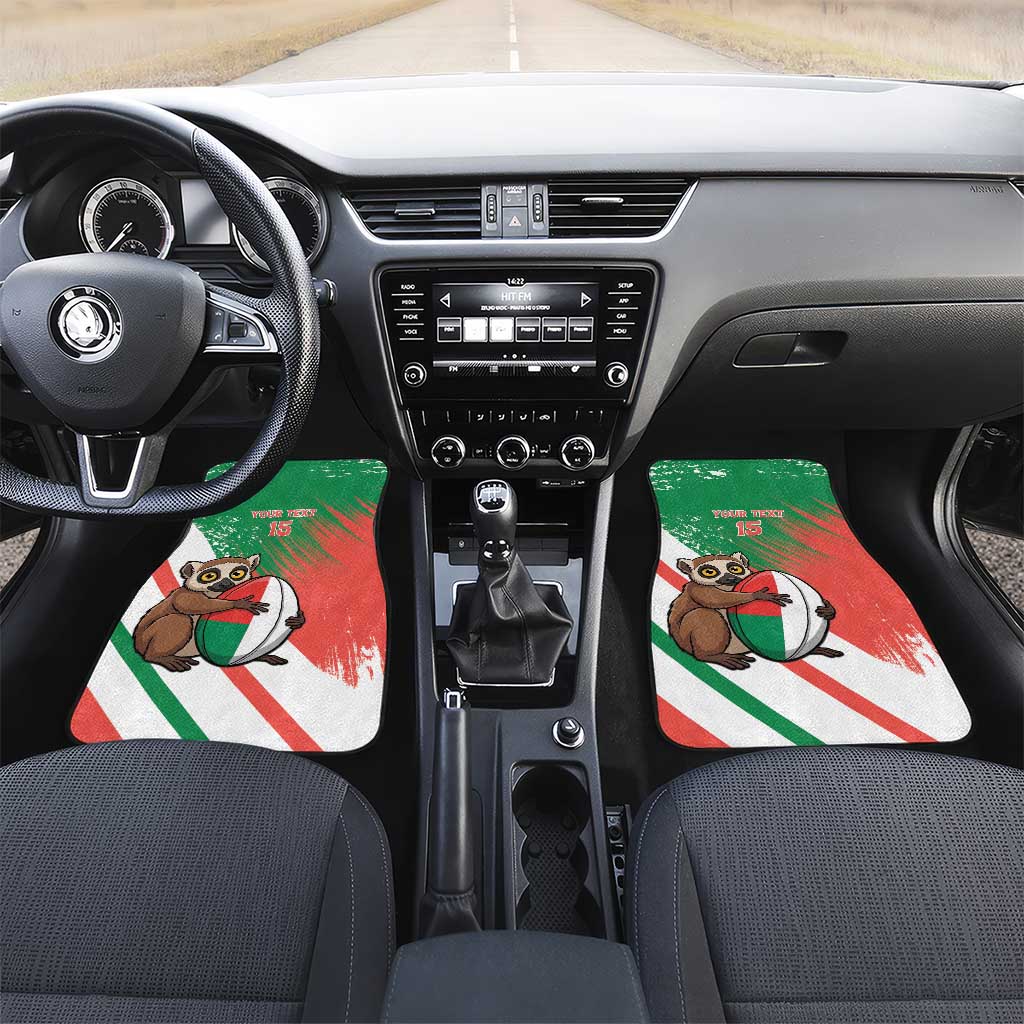 Madagascar Rugby Custom Car Mats Go Les Makis - Wonder Print Shop