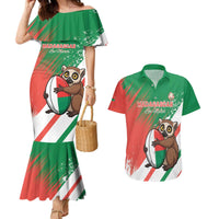 Madagascar Rugby Custom Couples Matching Mermaid Dress and Hawaiian Shirt Go Les Makis - Wonder Print Shop