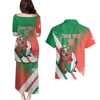 Madagascar Rugby Custom Couples Matching Puletasi and Hawaiian Shirt Go Les Makis - Wonder Print Shop