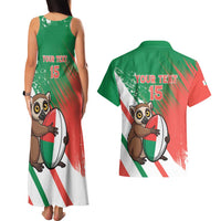 Madagascar Rugby Custom Couples Matching Tank Maxi Dress and Hawaiian Shirt Go Les Makis - Wonder Print Shop