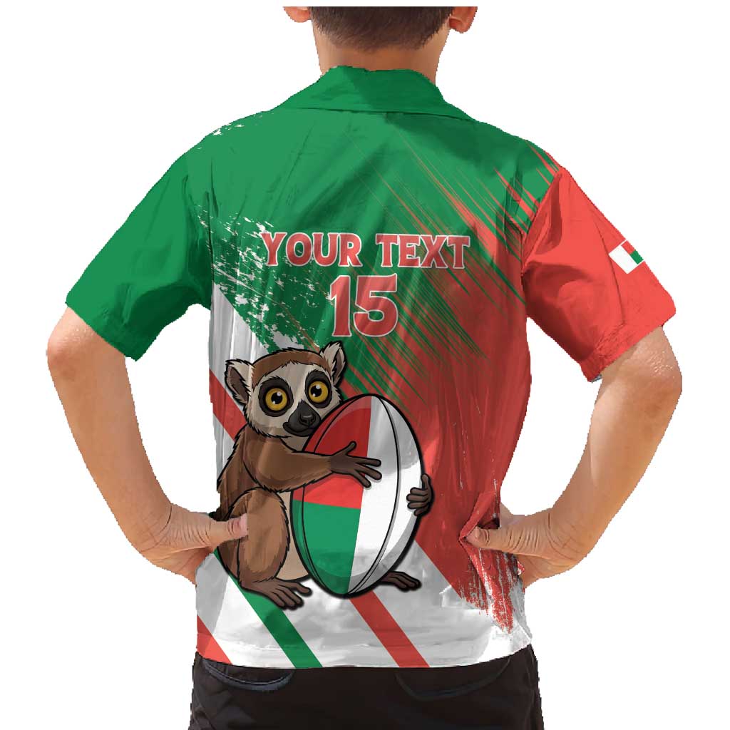 Madagascar Rugby Custom Family Matching Mermaid Dress and Hawaiian Shirt Go Les Makis - Wonder Print Shop