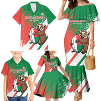 Madagascar Rugby Custom Family Matching Mermaid Dress and Hawaiian Shirt Go Les Makis - Wonder Print Shop