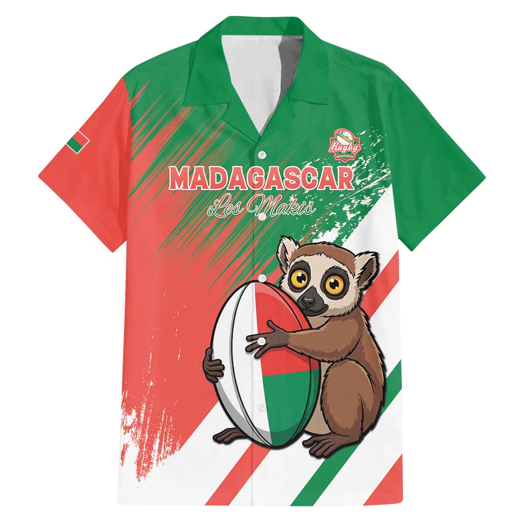 Madagascar Rugby Custom Family Matching Mermaid Dress and Hawaiian Shirt Go Les Makis - Wonder Print Shop