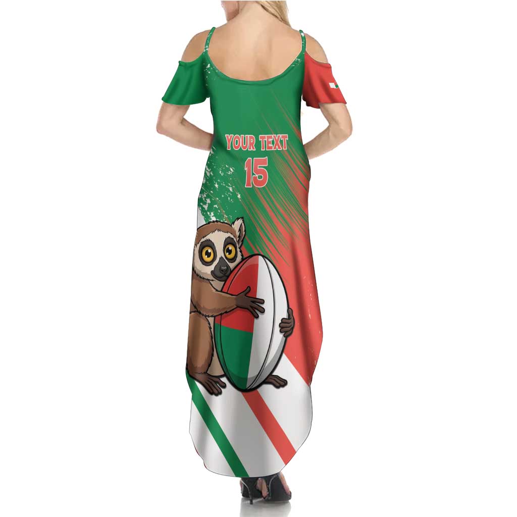 Madagascar Rugby Custom Family Matching Summer Maxi Dress and Hawaiian Shirt Go Les Makis - Wonder Print Shop