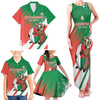 Madagascar Rugby Custom Family Matching Tank Maxi Dress and Hawaiian Shirt Go Les Makis - Wonder Print Shop