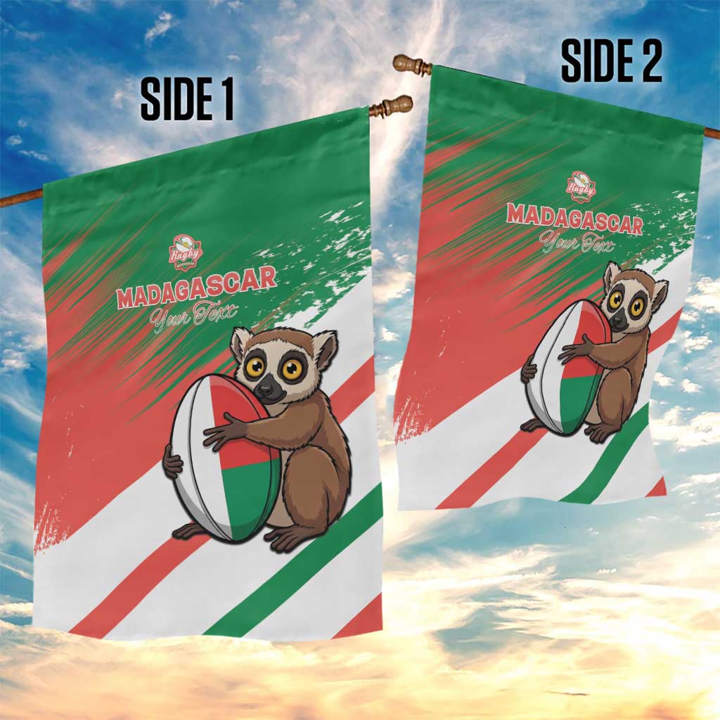 Madagascar Rugby Custom Garden Flag Go Les Makis - Wonder Print Shop
