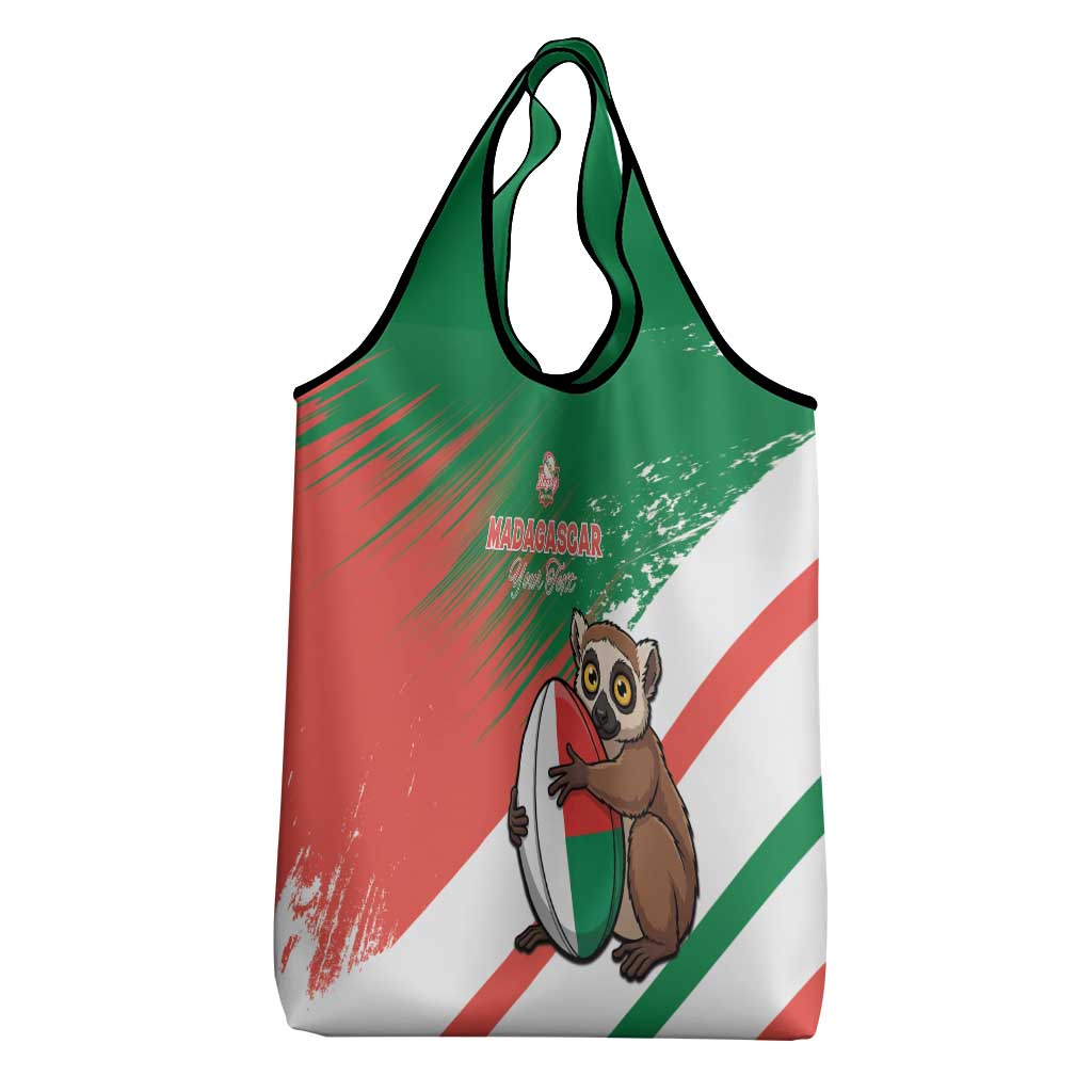 Madagascar Rugby Custom Grocery Bag Go Les Makis - Wonder Print Shop
