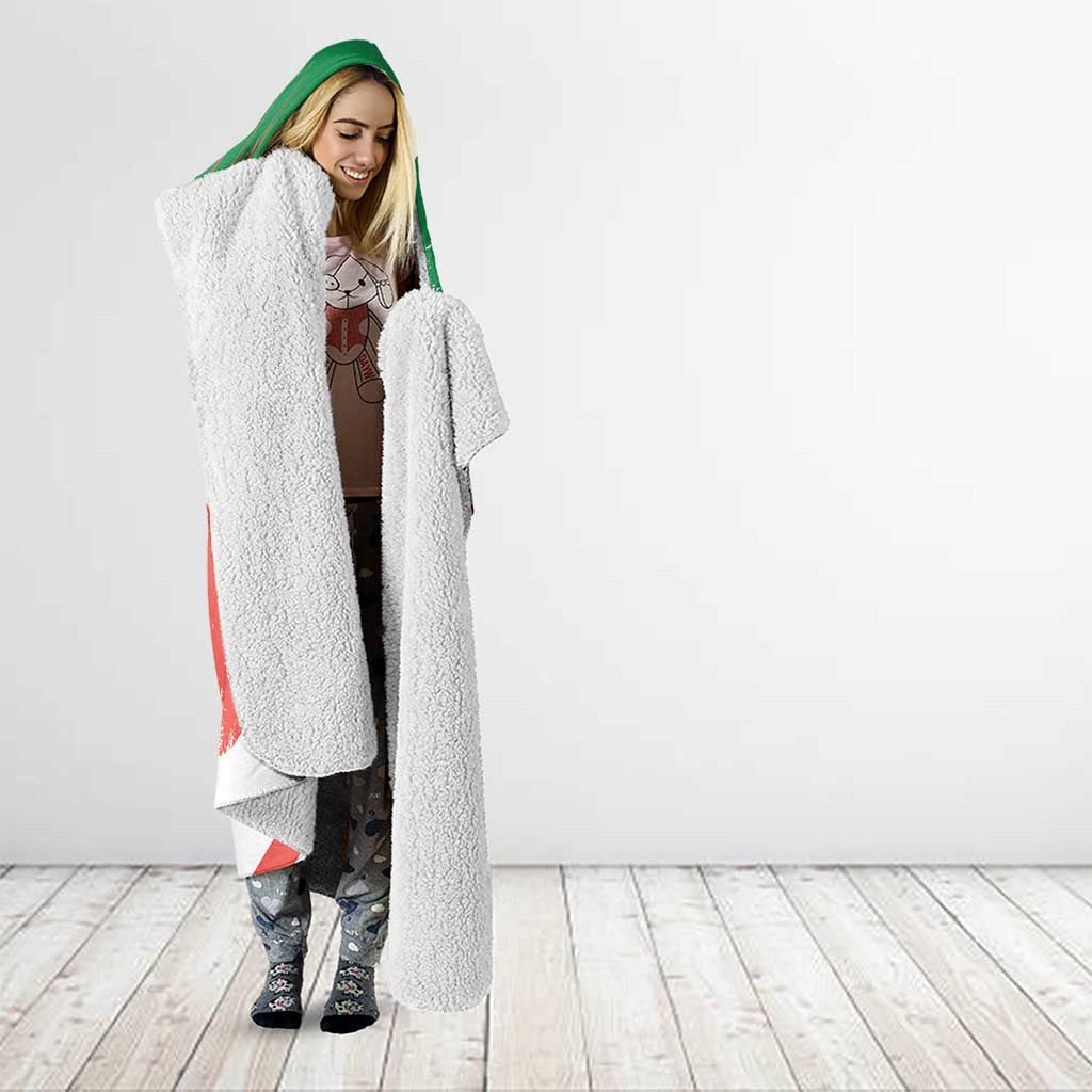 Madagascar Rugby Custom Hooded Blanket Go Les Makis - Wonder Print Shop