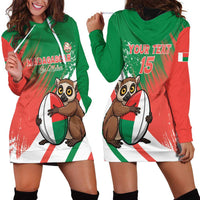 Madagascar Rugby Custom Hoodie Dress Go Les Makis - Wonder Print Shop