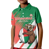 Madagascar Rugby Custom Kid Polo Shirt Go Les Makis - Wonder Print Shop