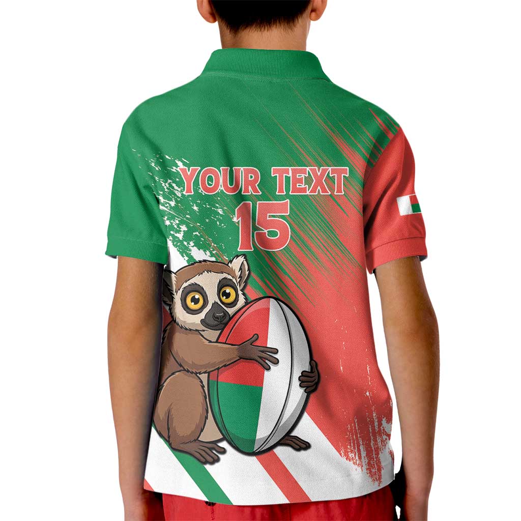 Madagascar Rugby Custom Kid Polo Shirt Go Les Makis - Wonder Print Shop