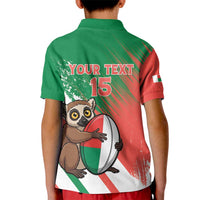 Madagascar Rugby Custom Kid Polo Shirt Go Les Makis - Wonder Print Shop