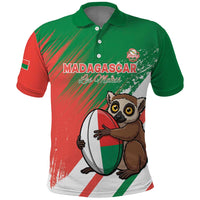 Madagascar Rugby Custom Polo Shirt Go Les Makis - Wonder Print Shop