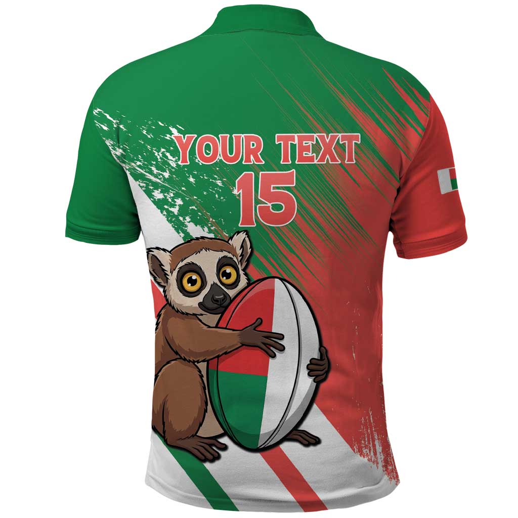 Madagascar Rugby Custom Polo Shirt Go Les Makis - Wonder Print Shop