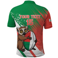 Madagascar Rugby Custom Polo Shirt Go Les Makis - Wonder Print Shop